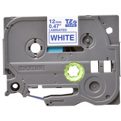 Brother TZE233 12MM BLUE ON WHITE TAPE